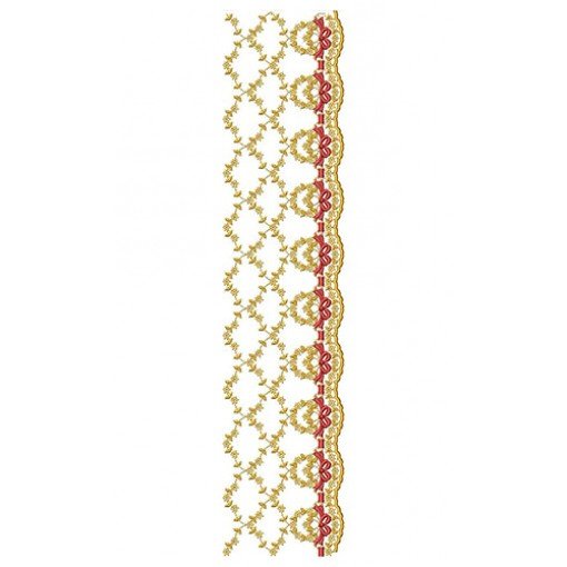Flower Vine Lace Embroidery Design 24240