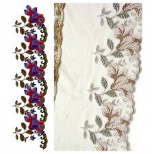 Divergent Petals In Flower Lace Embroidery 24273