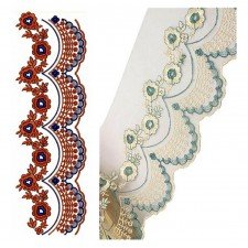 Vector Lace Border Design In Embroidery 24280