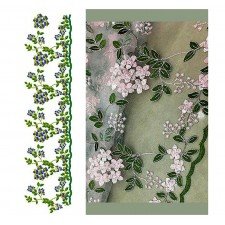 Vine Plant Lace Border Design In Embroidery 24291 Vine Plant Lace Border Design In Embroidery 24291