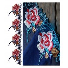 Whimsical Lace Border Design In Embroidery 24292