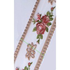 Flower With Bunch Of Leaves Lace In Embroidery Design 24298 Flower With Bunch Of Leaves Lace In Embroidery Design 24298
