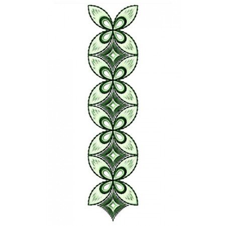 Leaf Lace Border Design In Embroidery 24422