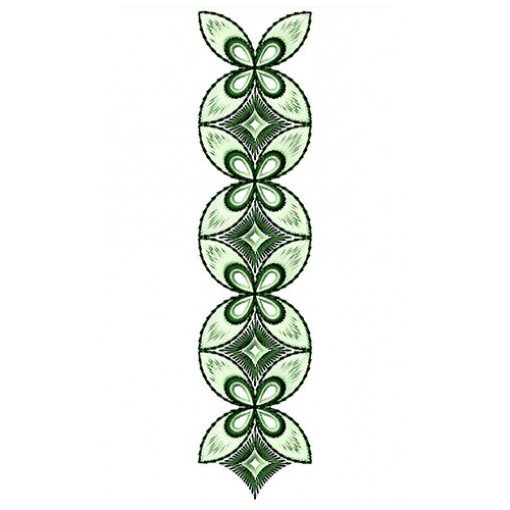 Leaf Lace Border Design In Embroidery 24422