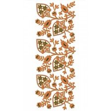 Triple Flower Bunch In Lace Embroidery 24469