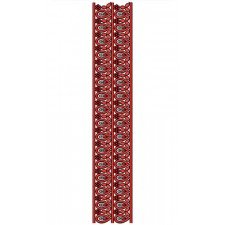 Triplet Leaf Bunch And Little Circles Lace Design 24490