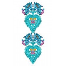 Blooming Peacock Lace Embroidery Design 24552