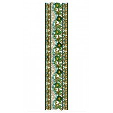 Green Trailing Plant Lace Embroidery Design 24556
