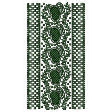 Green Vine With Brick Mosaic Lace Embroidery Design 24557
