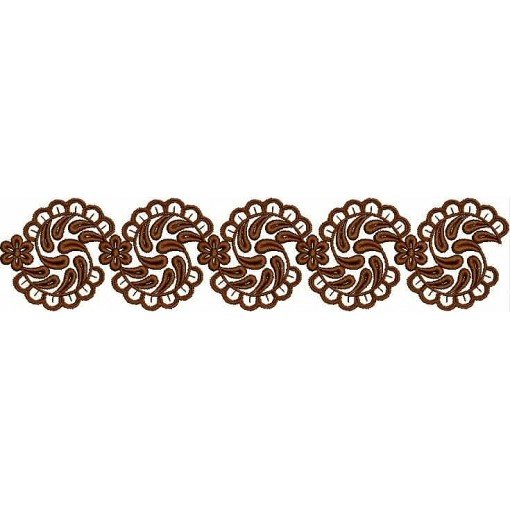 The leaf-Inspired Lace Embroidery Design 24614