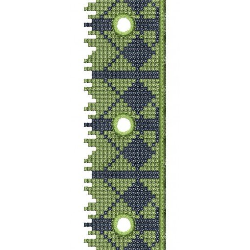 Cross Stitch With Mirror Embroidery Design 25063