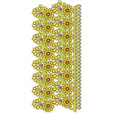 Schiffli Style Floral Lace Embroidery Design