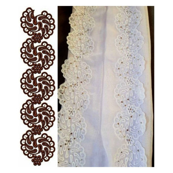 The leaf-Inspired Type Embroidery Design DST 25615