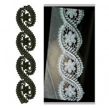 Exquisite Ivory Lace Embroidery Design DST 25617