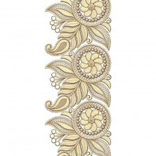 Bedsheet Border Embroidery Design 25785