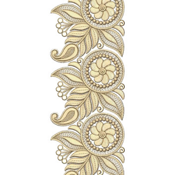 Bedsheet Border Embroidery Design 25785