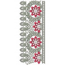 Floral Lace Machine Embroidery Design 25790