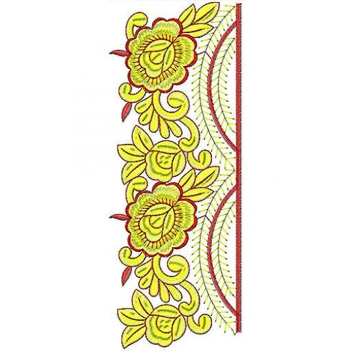 Pink Rose style Lace Border Design