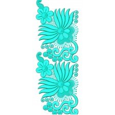 Lotus Design Lace In Machine Embroidery 25810