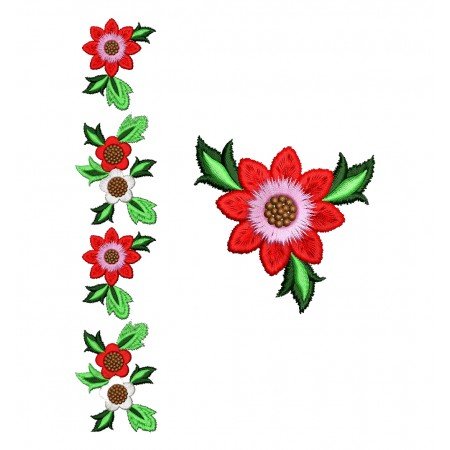 Machine Embroidery Flowers Designs 26414