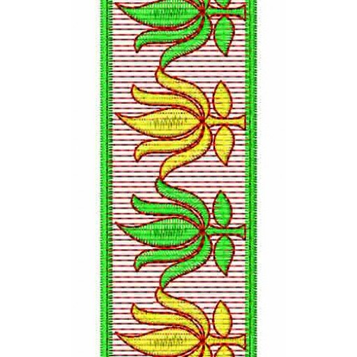 Simple Lotus Embroidery Lace Design 2971