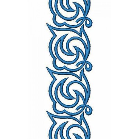 Blue Swirl Style Embroidery Lace