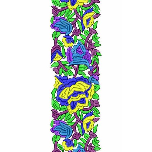 African Flower Embroidery Brocade Design 3036