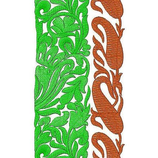 2 Color Border Embroidery Design 3210