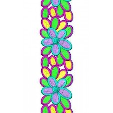 3225 Lilies Flower Pattern Embroidery Lace Design