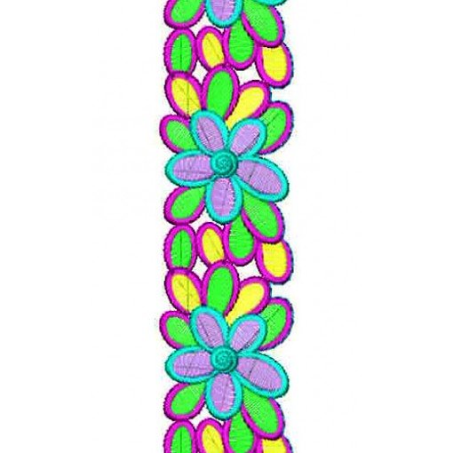 3225 Lilies Flower Pattern Embroidery Lace Design