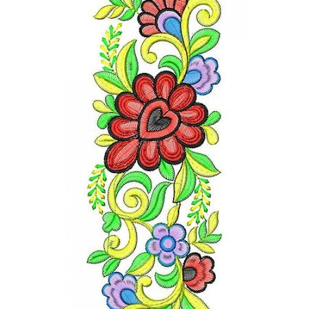 Bhagalpuri Lace Saree Border Embroidery Design