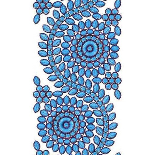 Cotton Printed Kurti Tunic Border Embroidery Design