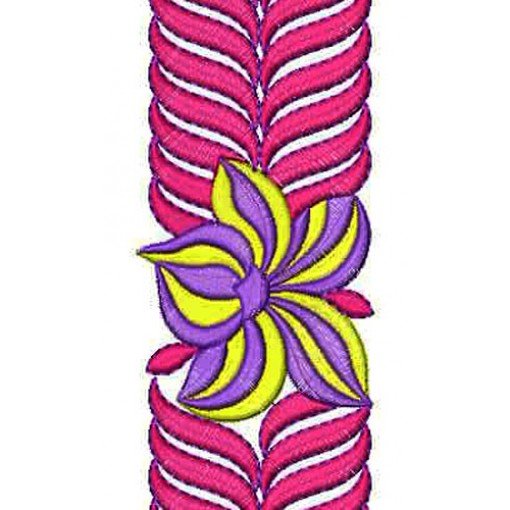 Velvet Fabric Designer Lace Border Design