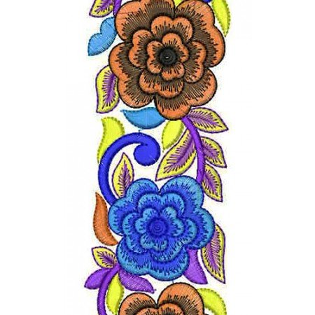 Nigeria Rose Floral Garment Embroidery Design