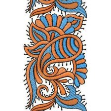 Indian ART Figure Style Lace Embroidery Design