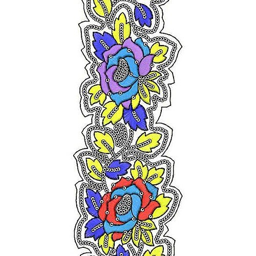 Farasha Sequins Border Embroidery Design