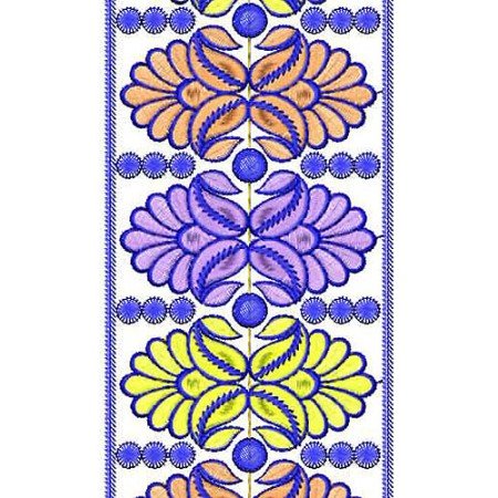 African Caftan Border Embroidery Design