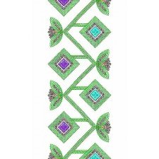 Geometrical Sequins Lace Border Belt Embroidery Design