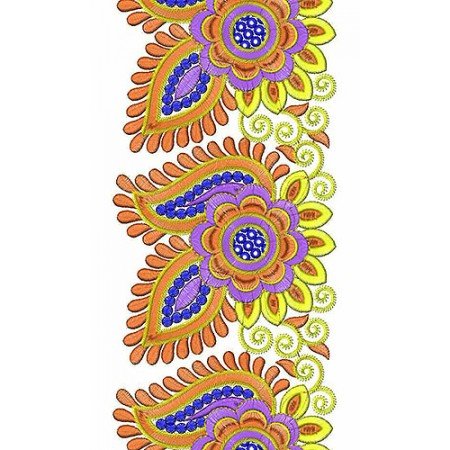 Vibrant Color South India Embroidery Design