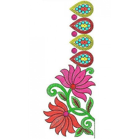Colorful Embroidery Belt Dress Embroidery Design