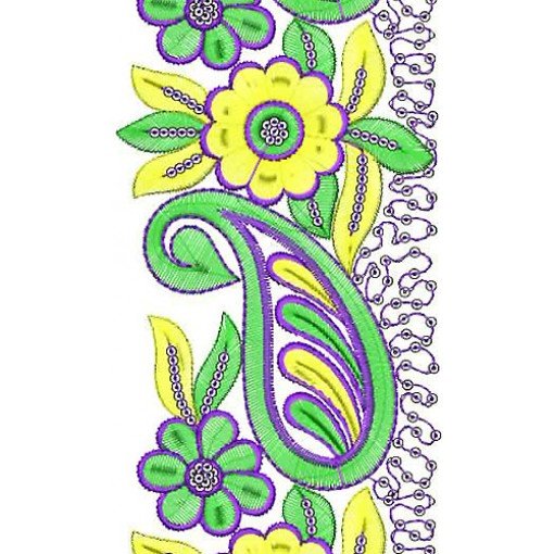 Supernet Patch Work Lace Border Fancy Saree Embroidery Design