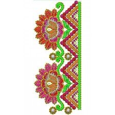 Bride Boho Chic Costume Border Embroidery Design