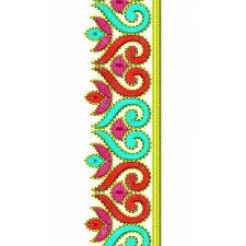 Flying Scarves Border Lace Embroidery Design