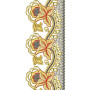 China Rose Floral Lace Border Brocade Design