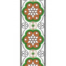 Floral Ellipse Lace Embroidery Design