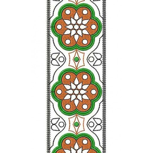 Floral Ellipse Lace Embroidery Design
