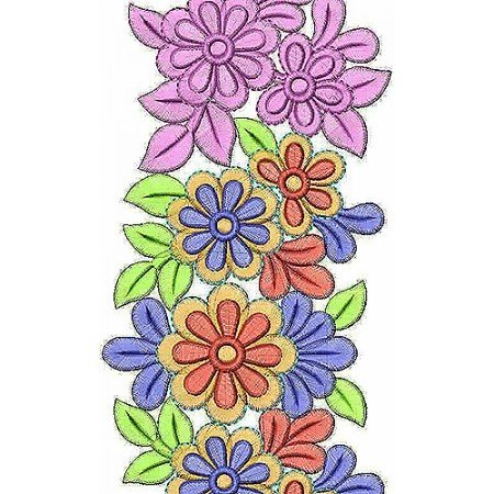 Floral Belt Lace Border Brocade Embroidery Design