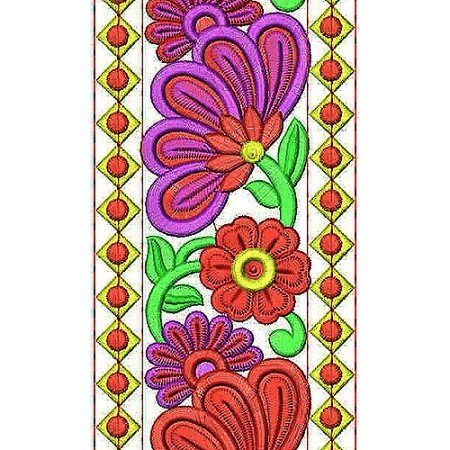 Embroiderey Belt Border Lace Design