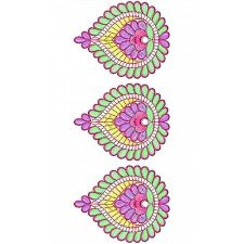Embroidery Kaftan Sleeve Lace Border