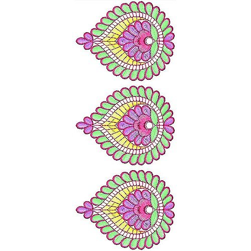 Embroidery Kaftan Sleeve Lace Border